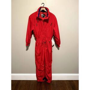 NWT Tyrolia Ski Wear by Head Women's Vintage One Piece Ski Suit Red Size 12